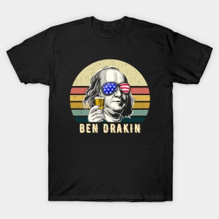 4th of July Shirt, Funny American Shirt, Ben Drankin, Beer Drinking Gift, Ben Franklin T-shirt for men and women T-Shirt